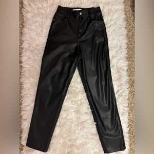 Zara straight-legged leather pants